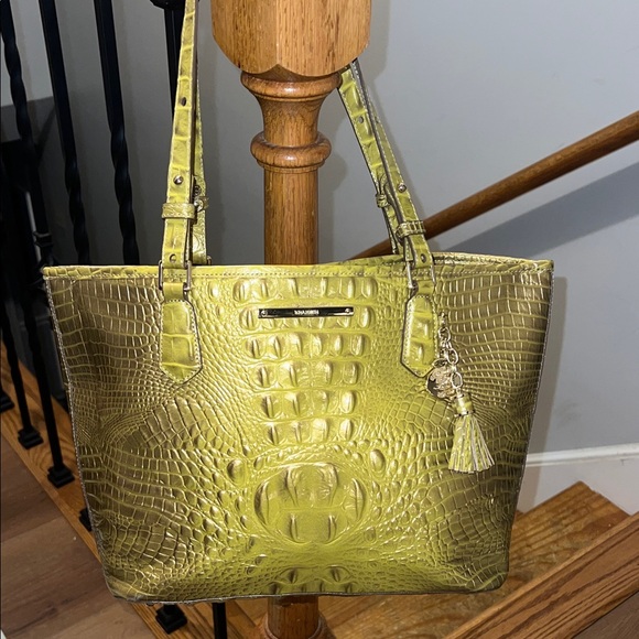 Brahmin Handbags - Brahmin Great condition! Hard to find! Lime Embossed medium Asher Tote 🔥🔥👀